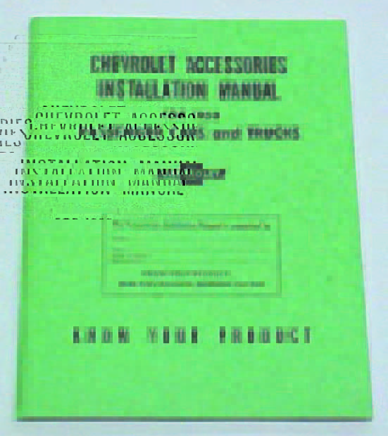 1953 Accessory Installation Manual