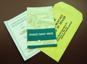 1954 Owners Manual Set