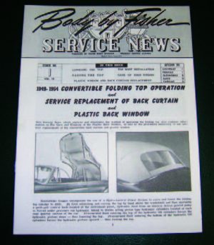 Body By Fisher Service News for Convertible Top