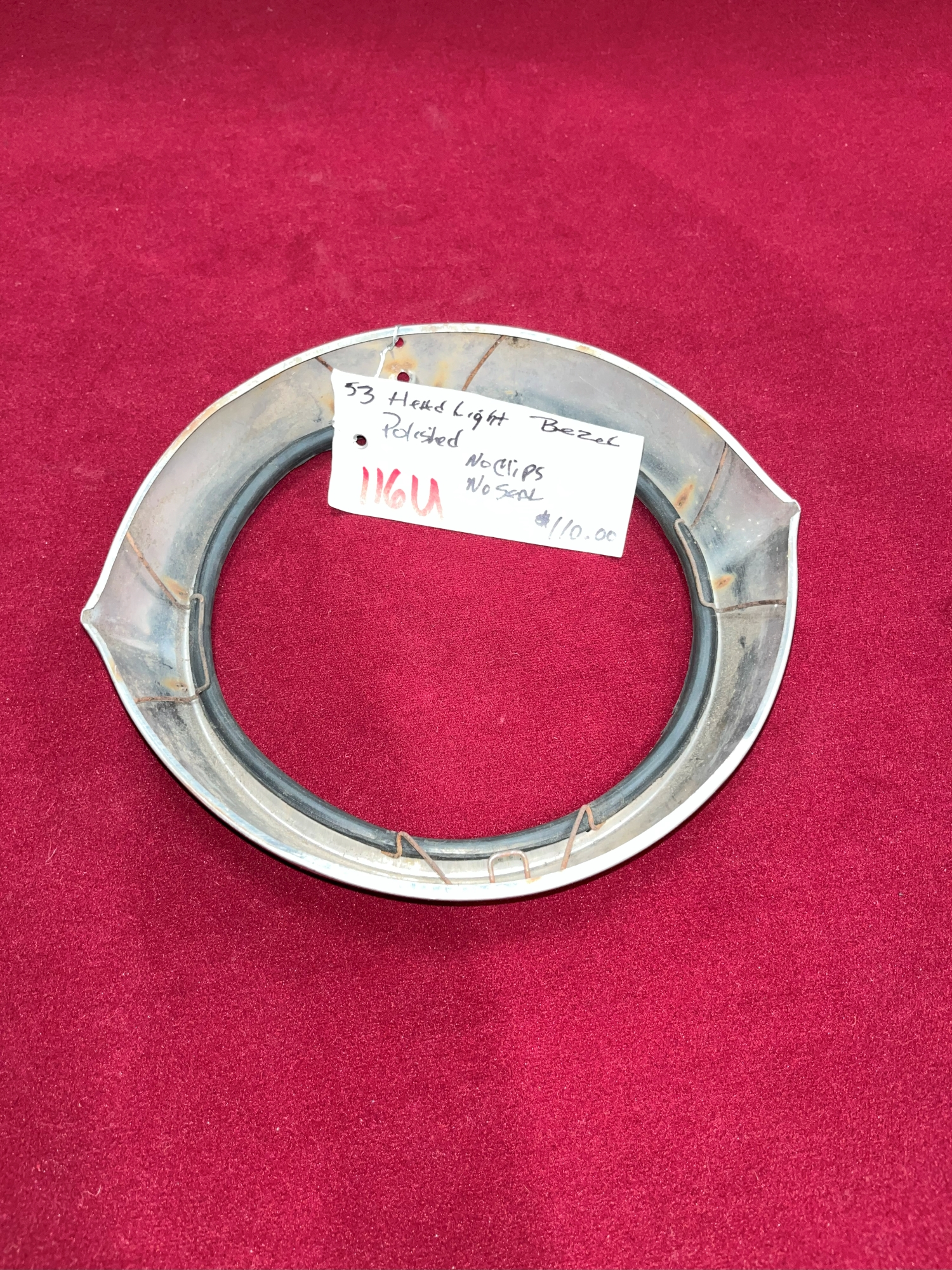 1953-1954 Chevy Bel Air 150 210 Headlight Bezel Clips – FARGO 54C-13045-CLIPS, Set Of 2, Black EDP