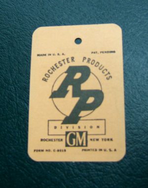 1954 Rochester Lighter Tag
