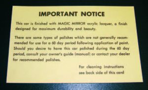 Lacquer Paint Instruction Card