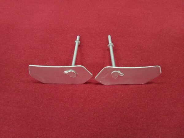 1953-54 210/BELAIR REAR WINDOW UPPER CORNER STAINLESS CLIPS - Image 2
