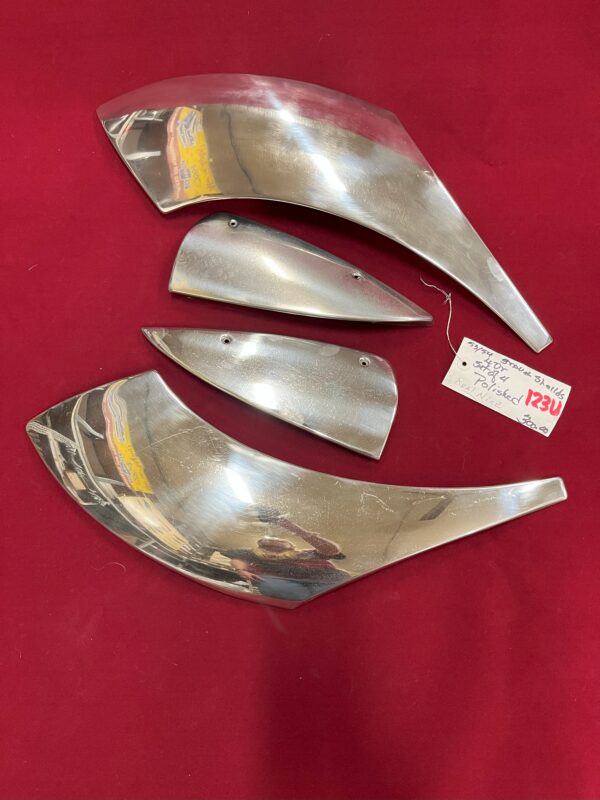 1953-1954 4 Door Gravel Shields (Polished, Set of 4) - Image 4
