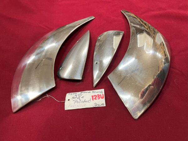 1953-1954 4 Door Gravel Shields (Polished, Set of 4) - Image 2