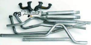 Dual Exhaust System with Glass Pack Mufflers