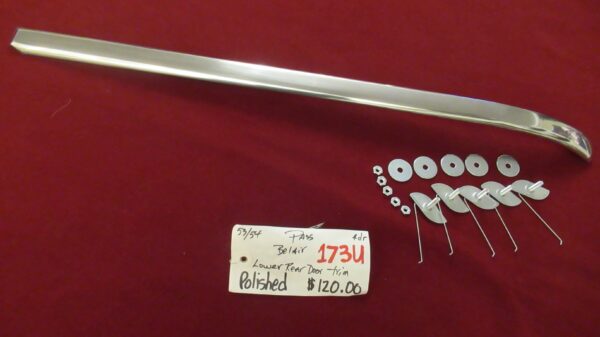 1953-1954 BelAir 4 Door Lower Rear Door Trim Passenger's Side - Image 2