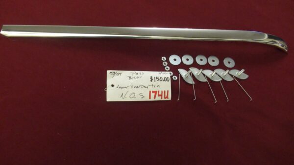 1953-1954 BelAir 4 Door Lower Rear Door Trim Passenger's Side (N.O.S.) - Image 2