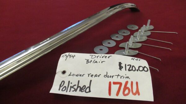 1953-1954 BelAir 4 Door Lower Rear Door Trim Driver's Side