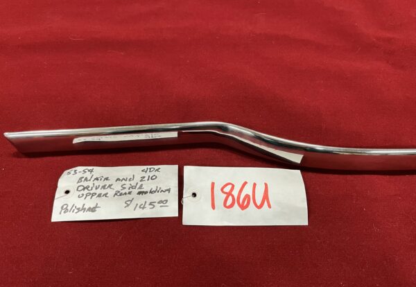 1953-1954 BelAir & 210 4 Door Driver's Side Upper Rear Molding