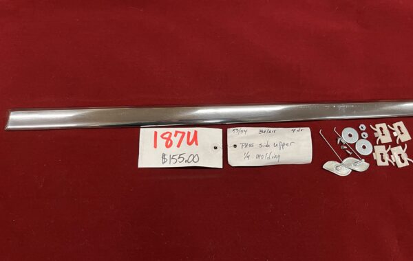 1953-1954 BelAir 4 Door Passenger's Side Upper Quarter Molding