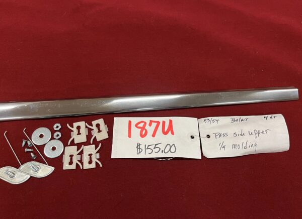1953-1954 BelAir 4 Door Passenger's Side Upper Quarter Molding - Image 2