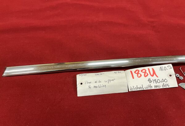 1953-1954 BelAir 4 Door Passenger's Side Upper Quarter Molding (N.O.S.) - Image 2
