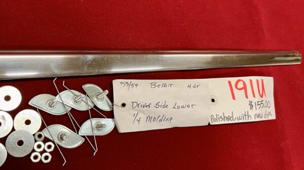 1953-1954 BelAir 4 Door Driver's Side Lower Quarter Molding - Image 3