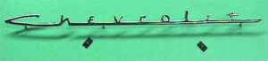 1953-1954 Chevrolet Dash Script