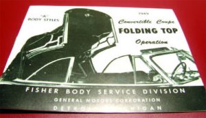 Convertible Folding Top Operation Manual