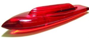 1949 Hood Emblem Red Plastic Insert