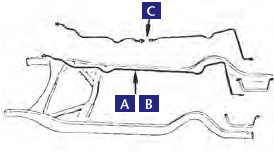 1949-1954 Gas Line for Sedan Delivery and Station Wagon