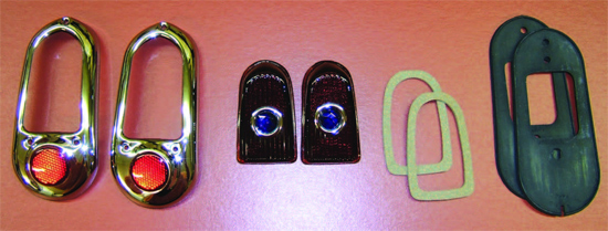 1949-1950 Tail Light Package with Blue D