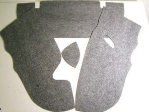 Custom Carpet Covered Trunk Cardboard for 1953-1954 Hardtops