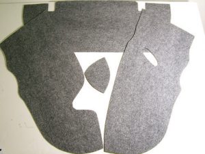 Custom Carpet Covered Trunk Cardboard for 1953-1954 Convertibles