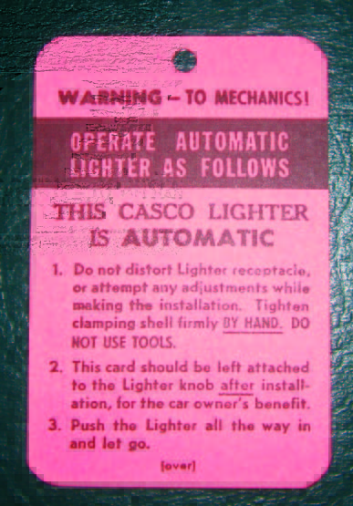 Casco Lighter Tag