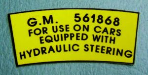 Power Steering Pulley Decal