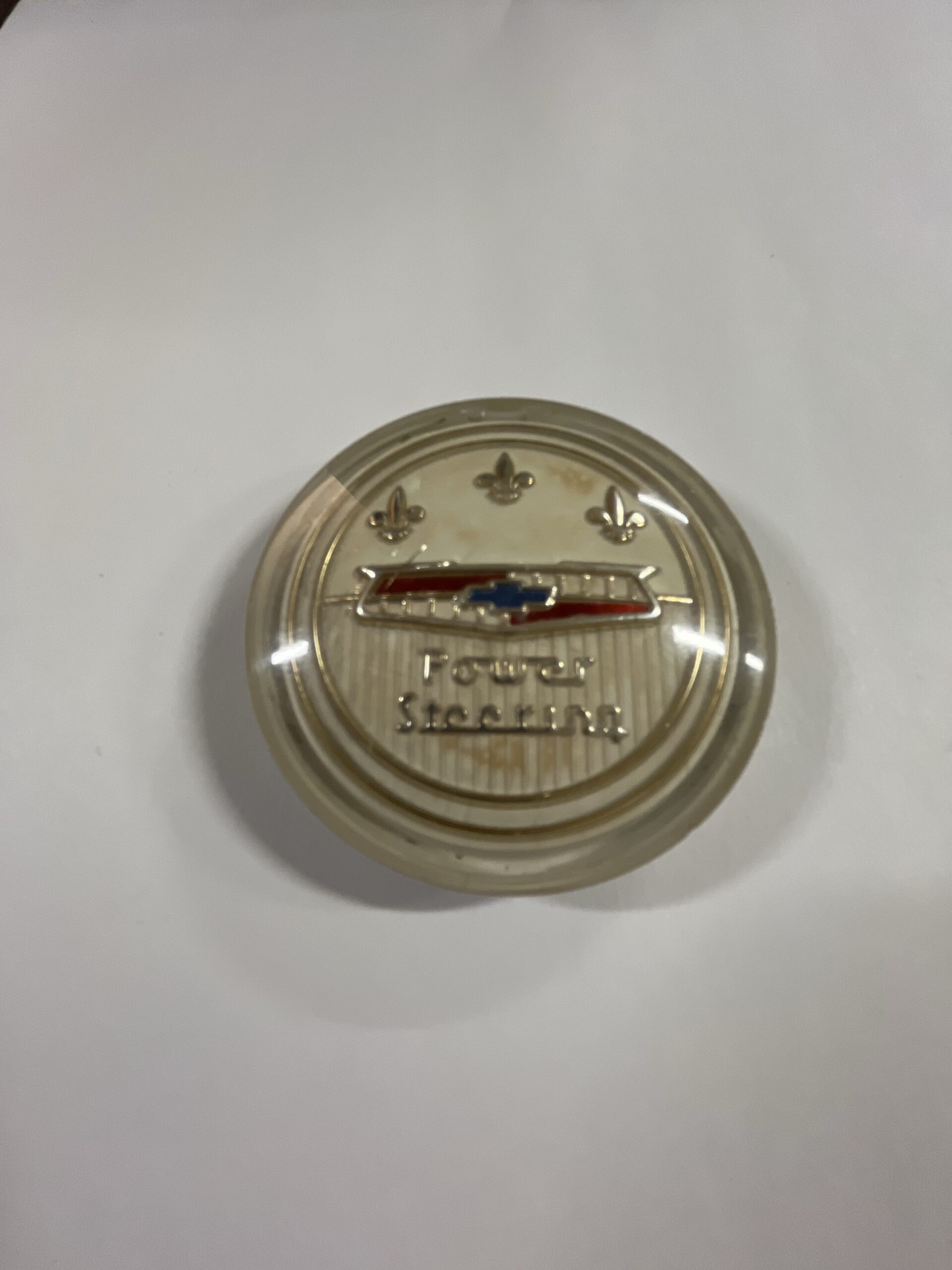 thumbnail interactive-video image 1 of SS Black & White Steering Wheel Horn Emblem - Left Side Drivers Cover - Direct Fit 1 of 3
