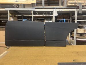 1953-1954 2 Door Leatherette Door Panel Set - Black