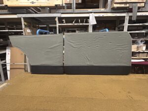 1953-1954 2 Door Panel Set - Gray Cloth/Black Vinyl