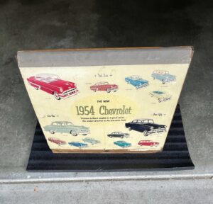 "The New 1954 Chevrolet" Flipboard Display From Dealership Sales Floor (Extremely Rare Vintage)