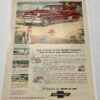 1952 Red Chevrolet Deluxe Beach Day Magazine Advertisement