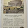 1953 Yellow Chevrolet Bel Air 2 Door Sedan Lincoln Memorial Magazine Advertisement - Image 2