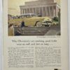 1953 Yellow Chevrolet Bel Air 2 Door Sedan Lincoln Memorial Magazine Advertisement