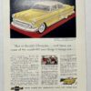 1953 Yellow Chevrolet Bel Air 4 Door Sedan With Black And Red Magazine Advertisement