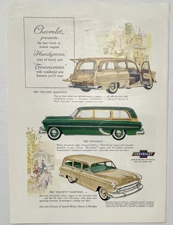 1953 Chevrolet Station Wagons Magazine Advertisement - Image 2