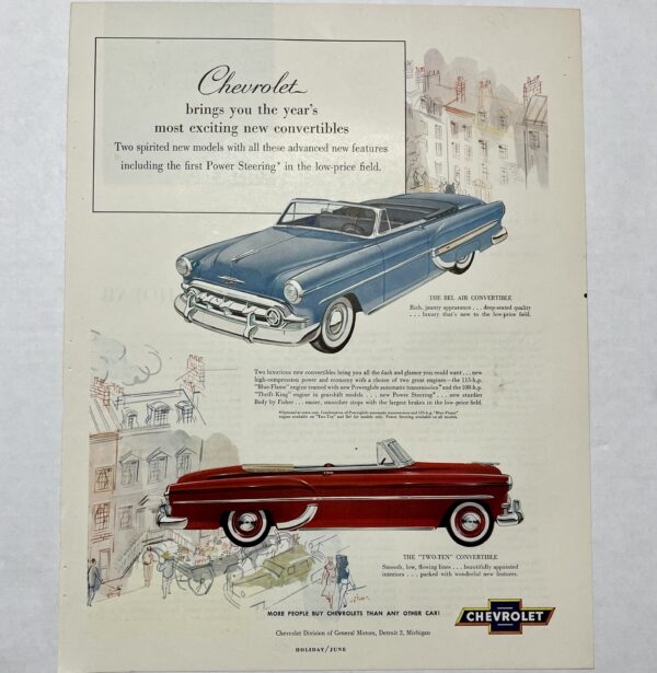 1953 Chevrolet Convertibles Magazine Advertisement June - Image 2
