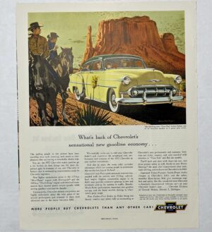 1953 Chevrolet 210 Desert Scene Magazine Advertisement