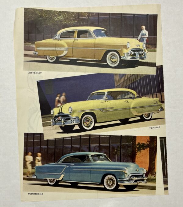 1953 GM Cars Two Page Fold Magazine Advertisement - Image 3