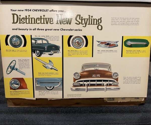 "The New 1954 Chevrolet" Flipboard Display From Dealership Sales Floor (Extremely Rare Vintage) - Image 3